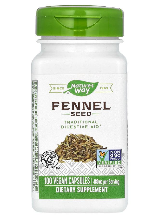 Nature's - Fennel Seed 480 mg 100 Vegan Capsules - Image 1