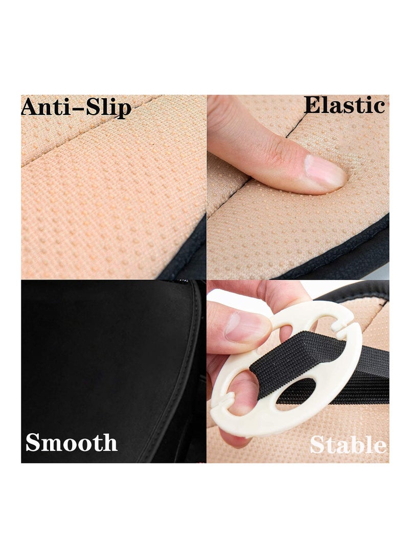 Excefore Bling Seat Covers for Women Girls Rhinestone Breathable Mesh Front Seat Covers Seat Protector Black Seat Covers with Shining Crystals -1Piece for 1 Front Seat, Universal Fit 95% Cars(White) - Image 5