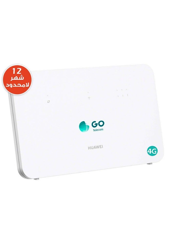 GO Telecom 4G LTE ZTE Router ,B530-936 Cat 7, (Wireless Hotspot) With Unlimited 12 Months Internet Subscription - Image 1