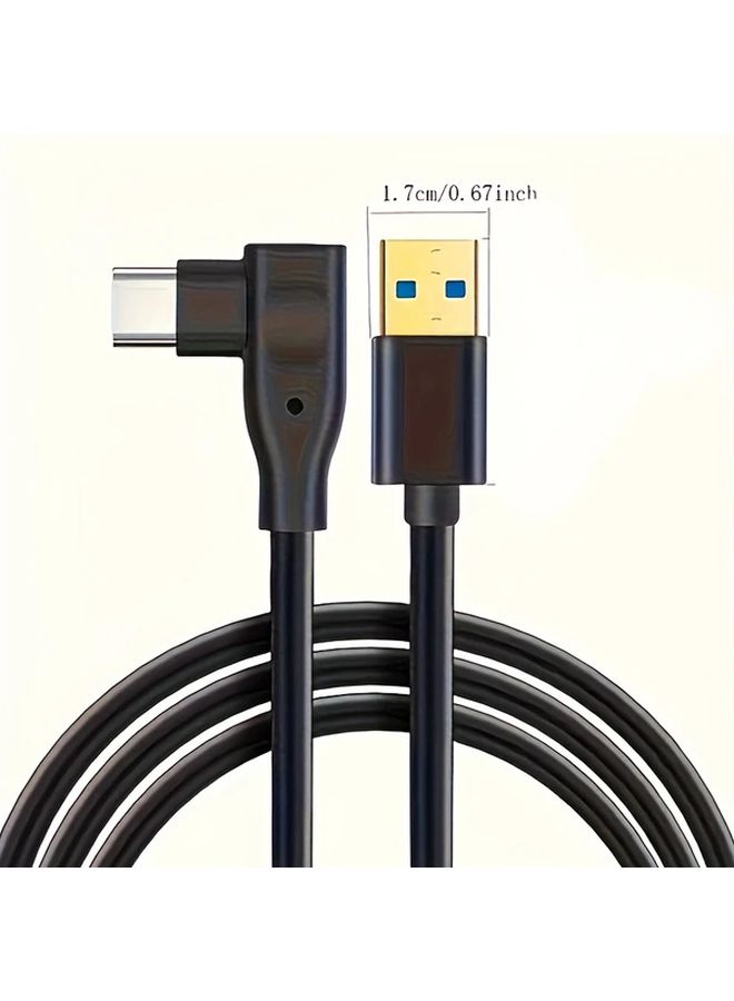 كابل USB 3.2 عالي السرعة إلى USB-C بطول 16.4 قدم، شحن سريع بقوة 3 أمبير، مناسب للألعاب والأقراص الصلبة - Image 2