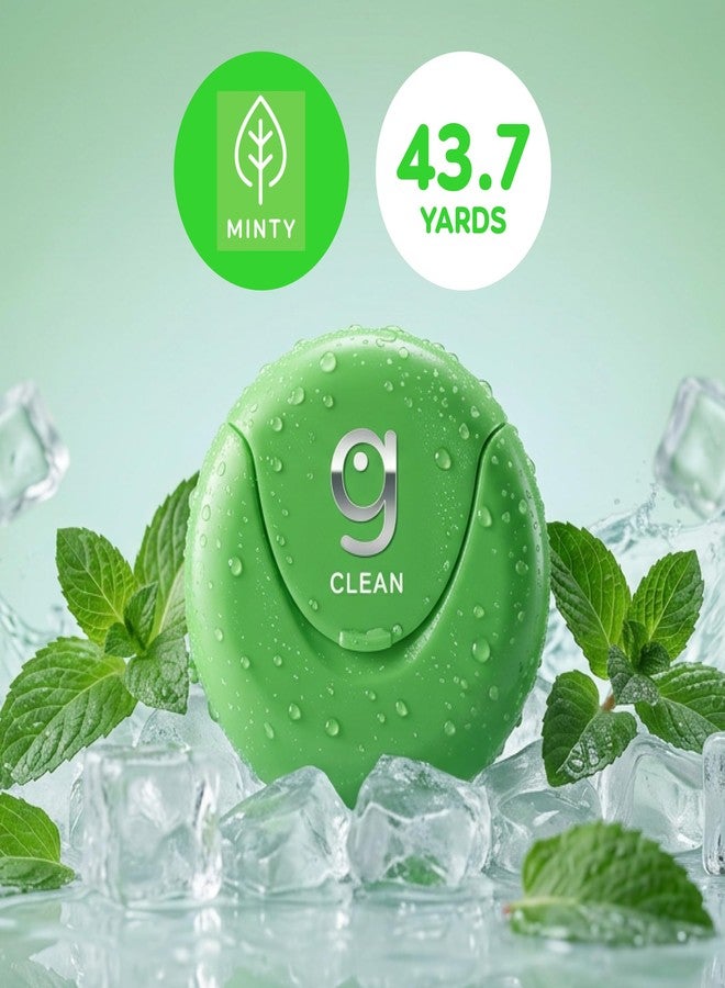GRIN Clean Dental Floss – 2 Pack (87.4 Yards Total | Super Strong Floss | Minty | Shred-Resistant | Compact Dispenser Made with Recycled Plastic - Image 4