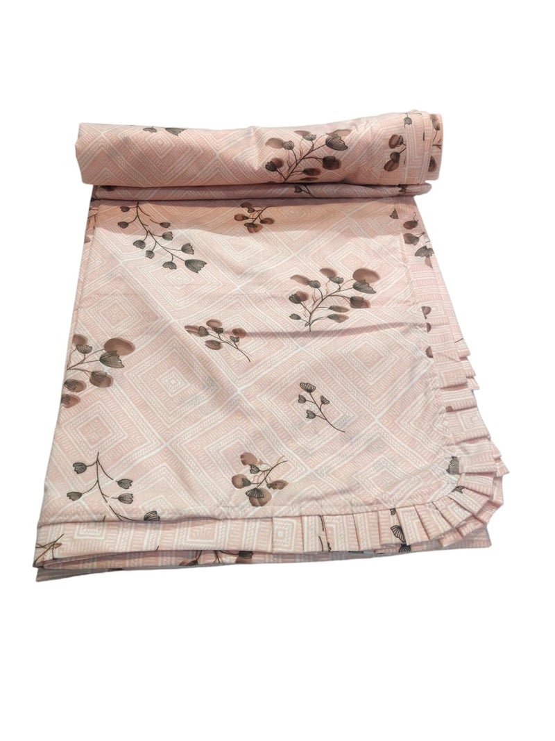 ans The Single Bed Chain Duvet Cover with Frill is Made of Pure Cotton and Measures 55x85 inches - Image 2