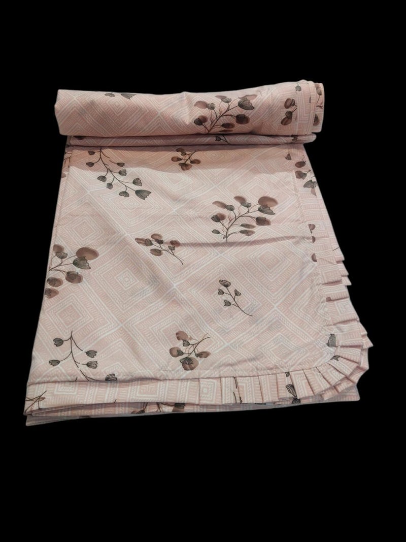 ans The Single Bed Chain Duvet Cover with Frill is Made of Pure Cotton and Measures 55x85 inches - Image 3