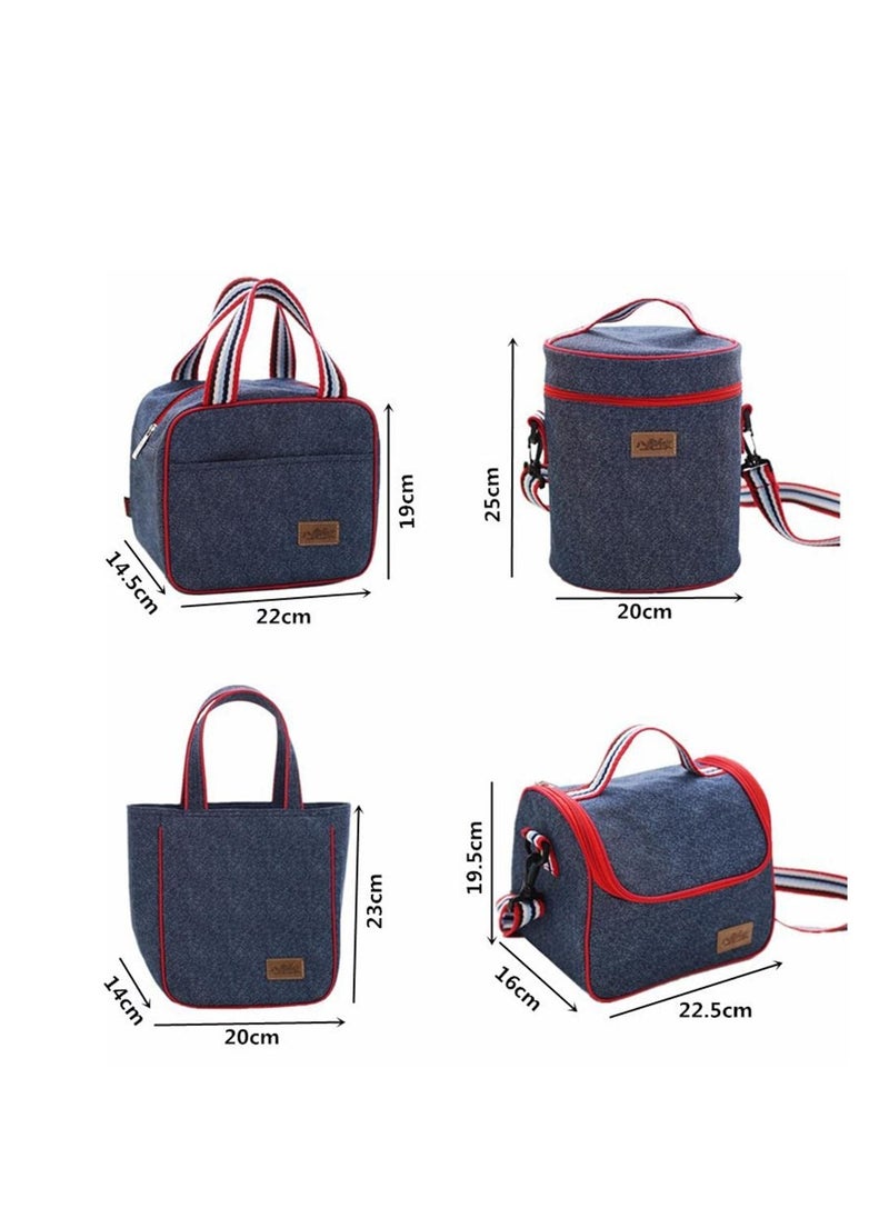 CYTHERIA Cooler Insulated Lunch Bag Blue 14x16.5x16.5 cm  - Image 3