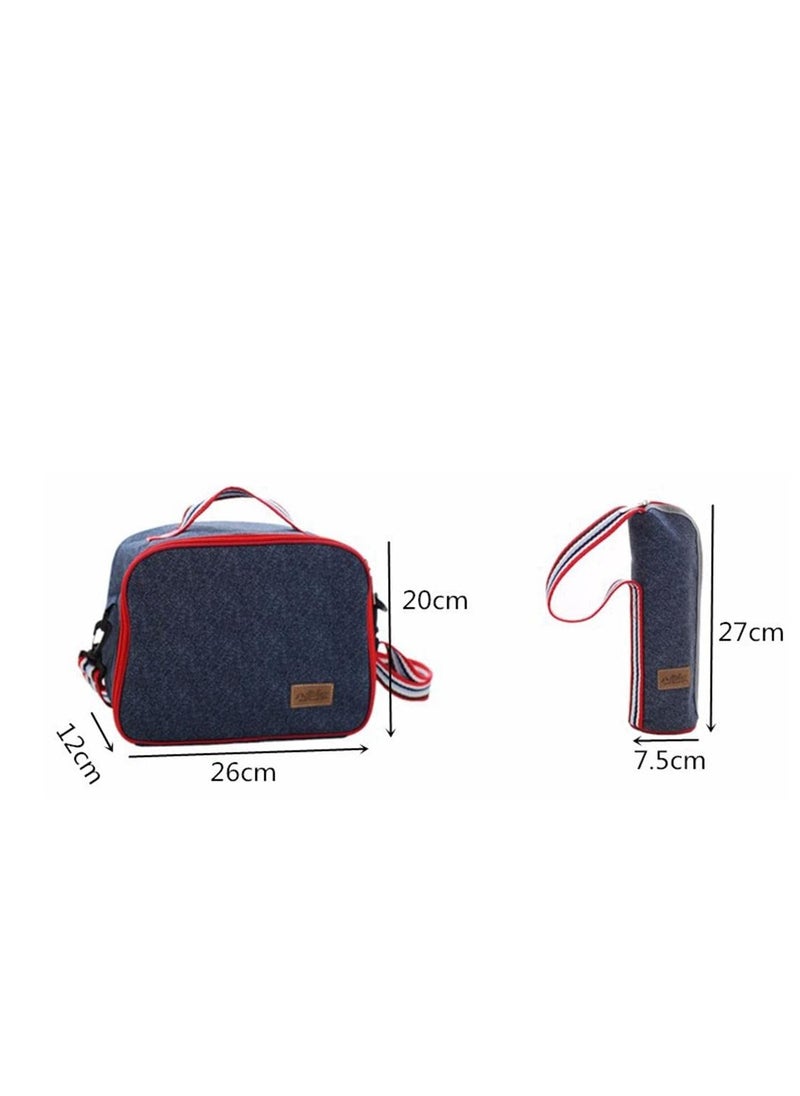 CYTHERIA Cooler Insulated Lunch Bag Blue 14x16.5x16.5 cm  - Image 4
