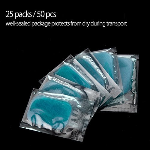 LEKEONE 50 Pcs/25 Packs Pads Abs Trainer Replacement Gel Sheet for Abdominal Muscle Trainer, Accessory for Ab Workout Toning Belt. - Image 5