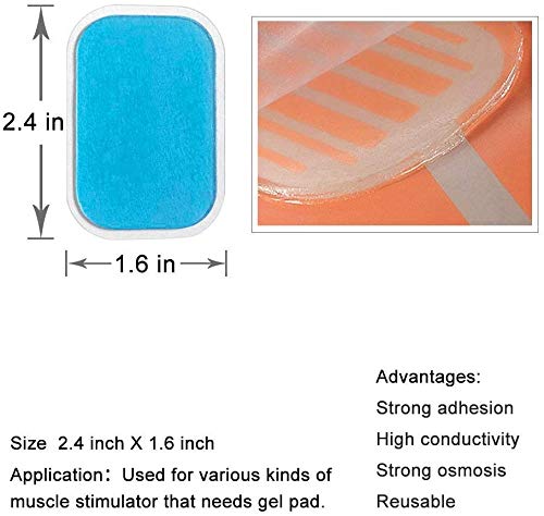 LEKEONE 50 Pcs/25 Packs Pads Abs Trainer Replacement Gel Sheet for Abdominal Muscle Trainer, Accessory for Ab Workout Toning Belt. - Image 2