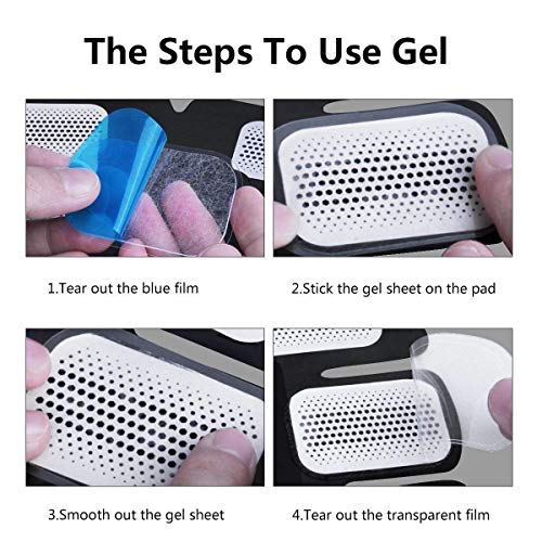 LEKEONE 50 Pcs/25 Packs Pads Abs Trainer Replacement Gel Sheet for Abdominal Muscle Trainer, Accessory for Ab Workout Toning Belt. - Image 3
