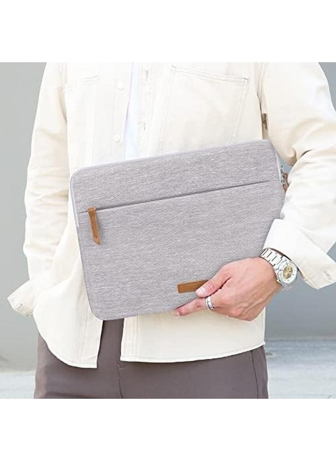 Lacdo - 360° Protective Laptop Sleeve Case For 13 Inch New Macbook Air M3 A3113 M2 A2681 M1 A2337 2024 2018 13" Macbook Pro M2 M1 A2338 A2289 13 Inch Ipad Pro M4 Ipad Air M2 With Accessory Bag Gray - Image 1