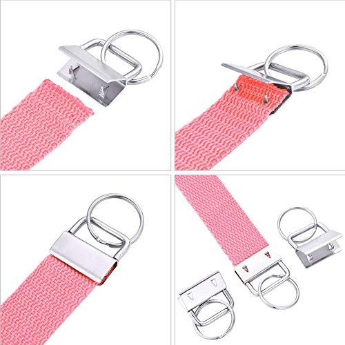 Unigift 50 Pcs 1 Inch Key Fob Hardware,Key Chain Fob Wristlet Hardware with Key Rings for Lanyard(Sliver) - Image 5