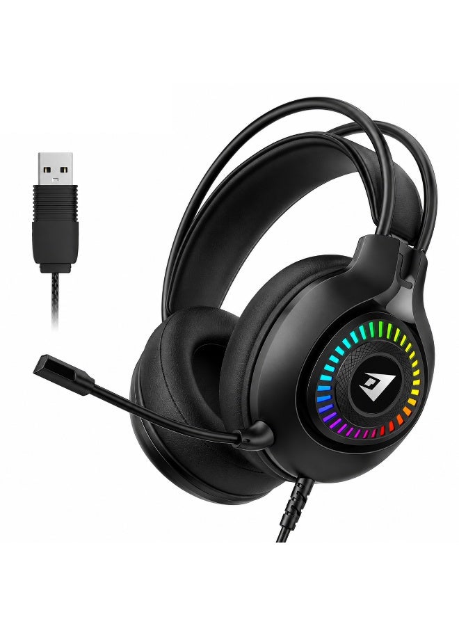 جيرتك سماعة الألعاب HG01 SCOUT USB RGB – صوت محيطي 7.1، مكبرات صوت 50 مم، تصميم خفيف الوزن - Image 1