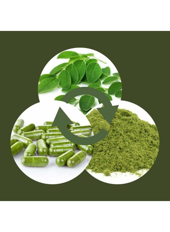 am 100% Moringa Oleifera Capsules Herbal Dietary Supplement, Made with All-Natural Organic USDA Moringa Oleifera Leaves, 120 Capsules (400 mg each), Excellent Source of Vitamins, Minerals and Amino Acids - Image 4