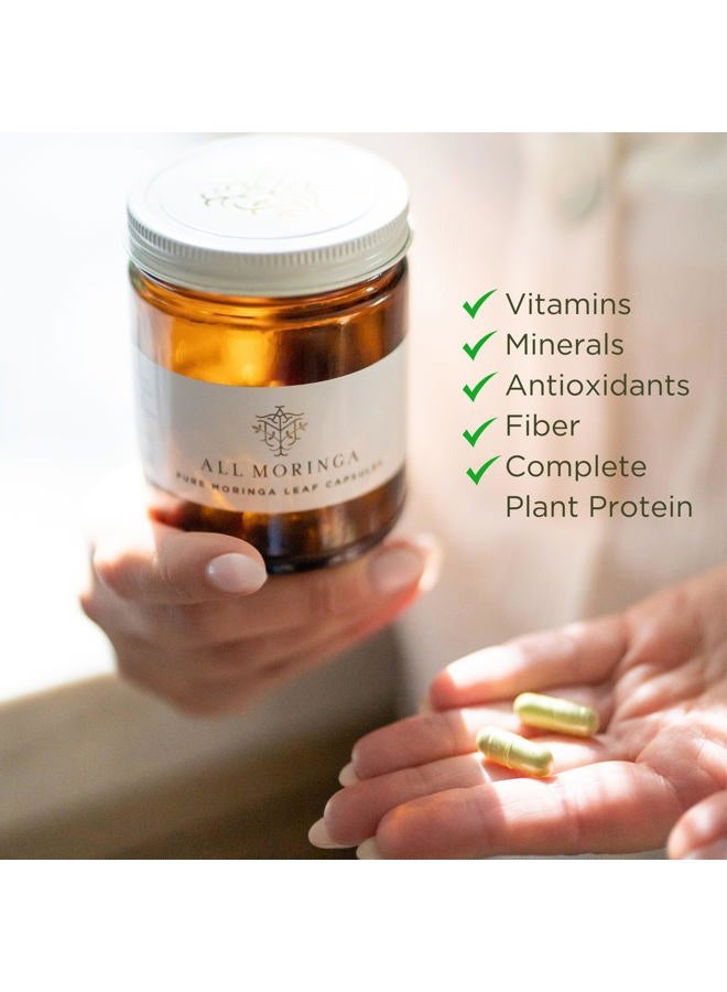 am 100% Moringa Oleifera Capsules Herbal Dietary Supplement, Made with All-Natural Organic USDA Moringa Oleifera Leaves, 120 Capsules (400 mg each), Excellent Source of Vitamins, Minerals and Amino Acids - Image 2