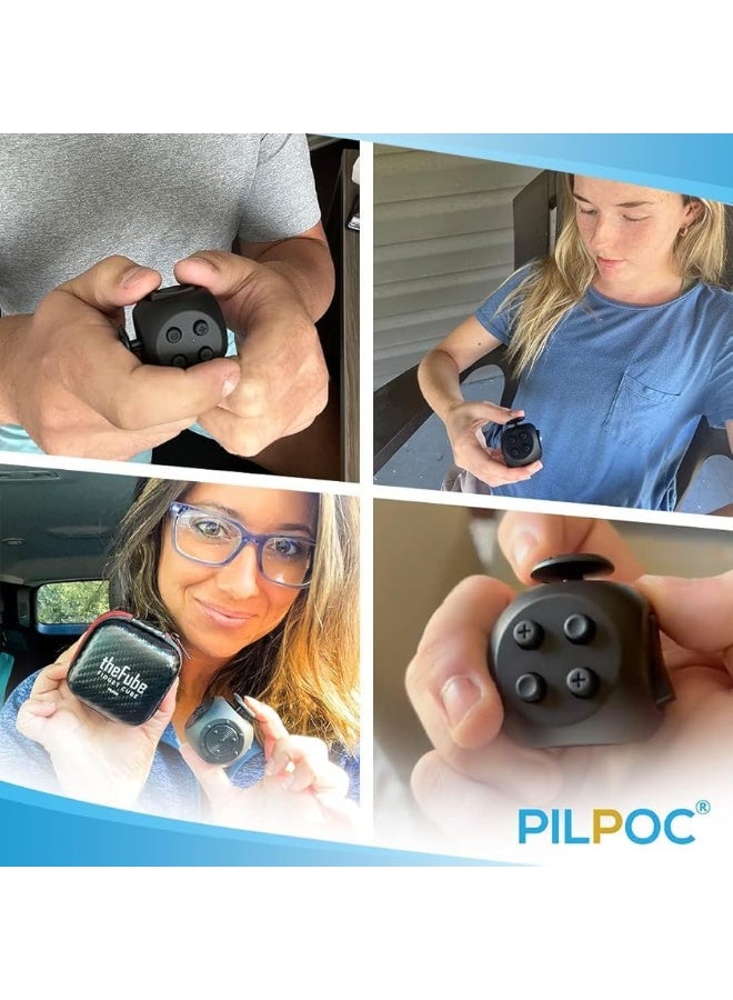 PILPOC بيلبوك مكعب الفيدجيت دوديكاكون - 12 وجه - لتقليل القلق، أدوات الفيدجيت للبالغين، مكعب الفيدجيت للأطفال، ألعاب القلق للبالغين، مكعب الفيدجيت للبالغين، ألعاب مكعب الفيدجيت للبالغين باللون الأسود - Image 1