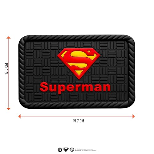 Involve your senses Involve DC Superman Red Logo Car Non-Slip Mat – Official DC Licensed Merchandise | Dashboard Mat | Anti-Slip Rubber Pad | Universal Mat for Phone, Sunglasses & Keys | Car Accessories 2025 - Image 5