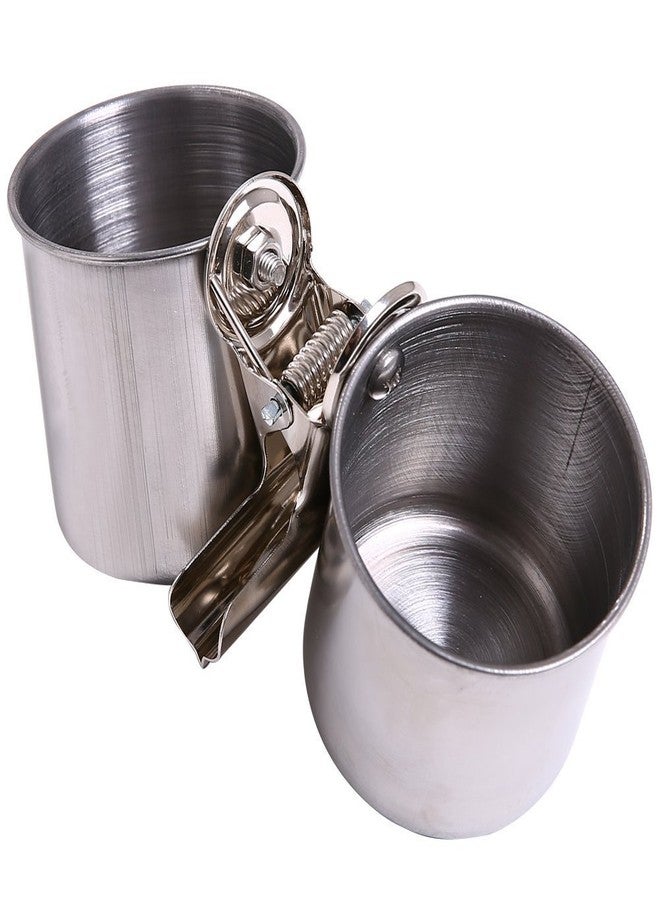 zoele Stainless Steel Parrot Parakeet Cockatiel Food Water Bowl Pet Bird Cage Hanging Hook Feeding Double Cups Bowl Clip Stand Perch Birdcage Stand Accessories - Image 3