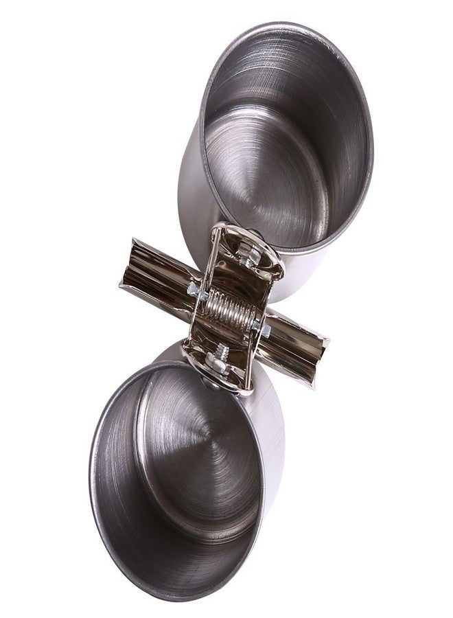 zoele Stainless Steel Parrot Parakeet Cockatiel Food Water Bowl Pet Bird Cage Hanging Hook Feeding Double Cups Bowl Clip Stand Perch Birdcage Stand Accessories - Image 4