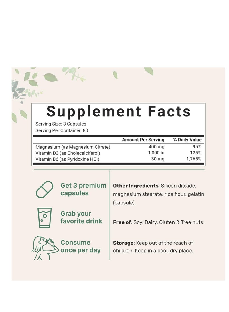 microingredients Magnesium Citrate 400mg of Magnesium 240 Caplets - Image 2