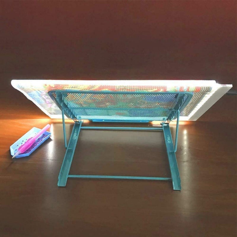 ZUHSA Multifunctional Adjustable Light Box Pad Stand Diamond Painting Stand Tablet Notebook Support fit for 5d Diamond Painting Kits Laptop (Blue) - Image 2