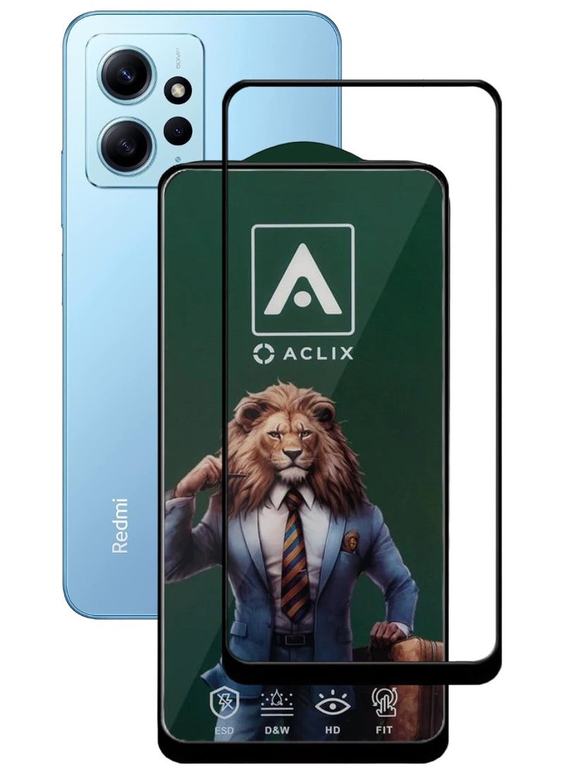 ACLIX Antistatic ESD Dustproof Premium Quality High Definition Tempered Glass Screen Protector Designed For Xiaomi Redmi Note 12 4G - Image 1