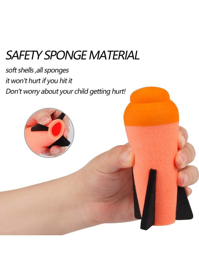 Ruibytree - 6 Packs Mega Missile Refill For Nerf N-Strike Elite Series, Compatible Darts Mega Missile Refill Bullets Foam Rockets For Nerf Party (Orange) - Image 1