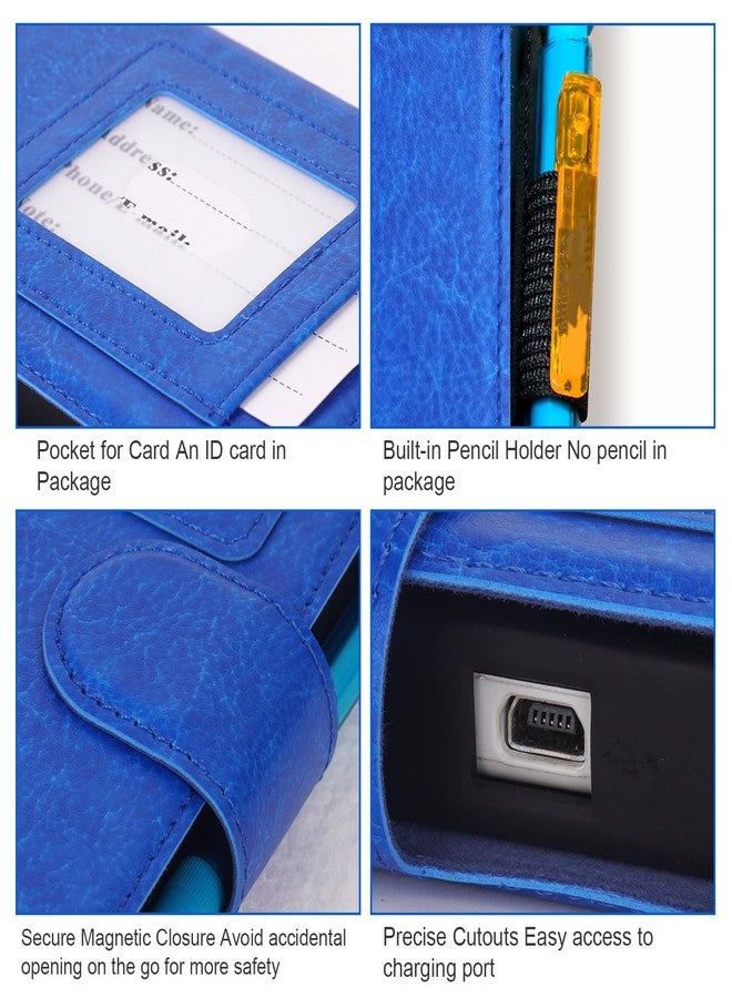 YouKnow PU Leather Protective Case for Texas Instruments TI-84 Plus CE Color Graphing Calculator with ID Card Slot (Only Case) (Blue) - Image 4