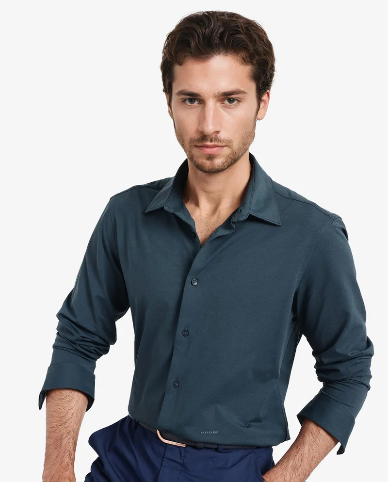 Rare Rabbit Men's Power Stretch Knitted Shirt
