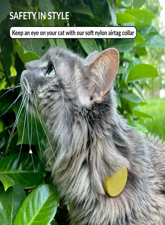 CollarDirect Airtag Cat Collar - Breakaway Nylon Collar with Airtag Holder and Pet Tag for Kittens to Big Cats (Green, 8-11 in, Nylon) - Image 2