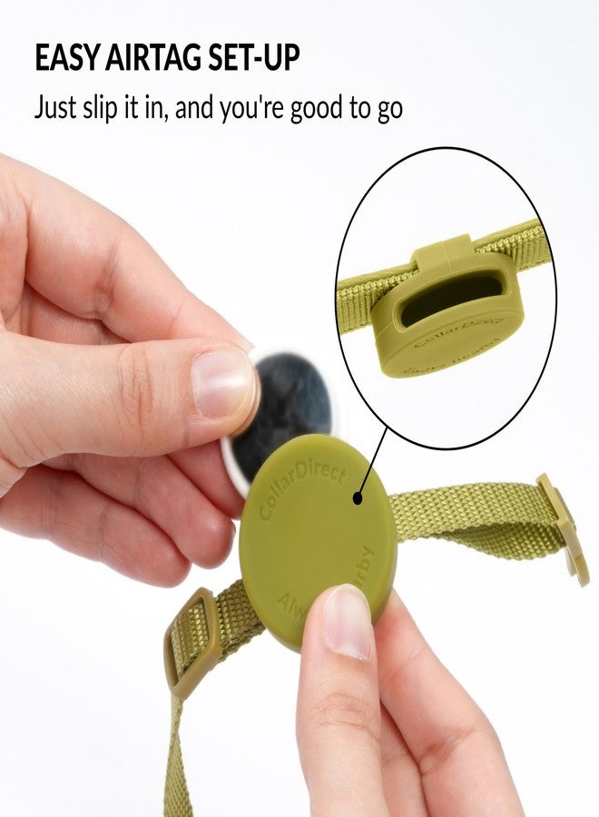 CollarDirect Airtag Cat Collar - Breakaway Nylon Collar with Airtag Holder and Pet Tag for Kittens to Big Cats (Green, 8-11 in, Nylon) - Image 4
