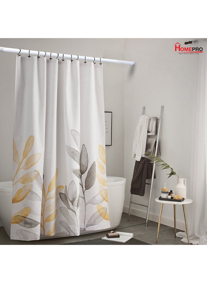 Home Pro - Home Pro Shower Curtain Rod Rust-Resistant Tension Rod Easy to Install Non-Slip Tension Shower Doorway Curtain Rod for Window Bathroom Doorway Closet (White) - Image 1