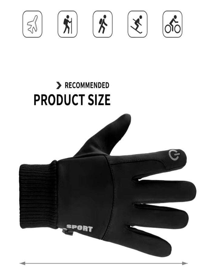 HHADEK Polyester Insulated Riding Gloves for & Women,Thermal Cold Weather Gloves for Men,Warm Winter Sports Gloves,Touch Screen Gloves,Thermal Gloves for Outdoor (Black,XL),Skiing,Snowboarding,Hiking - Image 5