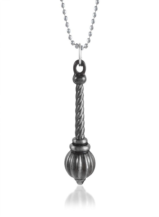 morir Stainless Steel Lord Pawan Putra Bajrang Bali Hanuman Gada Pendant Necklace - Image 1