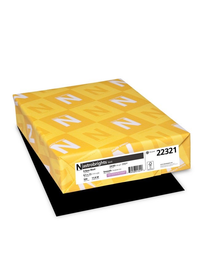 نينا ورق ملون ممتاز من Astrobrights، مقاس 8.5 × 11 بوصة، 500 ورقة، أسود كسوف (Wau22321)، ورق ملون 24 رطلاً، أسود كسوف - Image 1