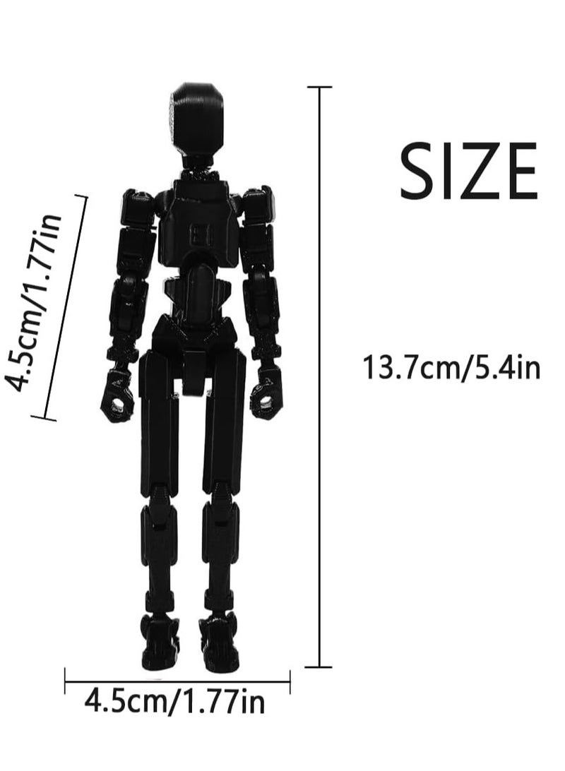 VIUAUAX Assembly Completed-Titan 13 Action Figure, Upgrade T-Robot 13 Action Figures, New Dummy Robot 13, 3D Printed Multi Action Figure Set,Creative Gifts for Children Adults (Black) - Image 2