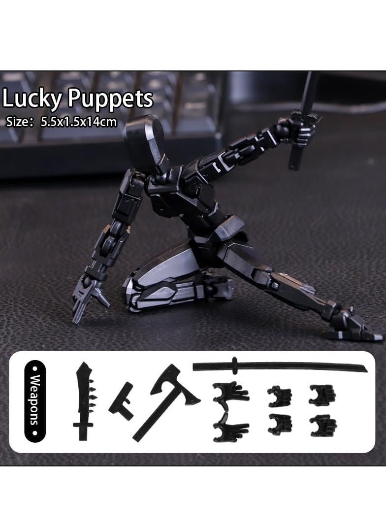 VIUAUAX Assembly Completed-Titan 13 Action Figure, Upgrade T-Robot 13 Action Figures, New Dummy Robot 13, 3D Printed Multi Action Figure Set,Creative Gifts for Children Adults (Black) - Image 3