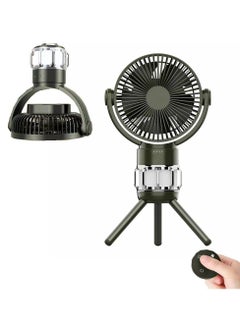 COOLBABY Outdoor Fan 10000mAh Camping Fan with LED Light USB Portable Fan with Remote Control Power Bank Rechargeable Battery 3 Speed Wind Power for Tent Camping Fishing Golf Cart
