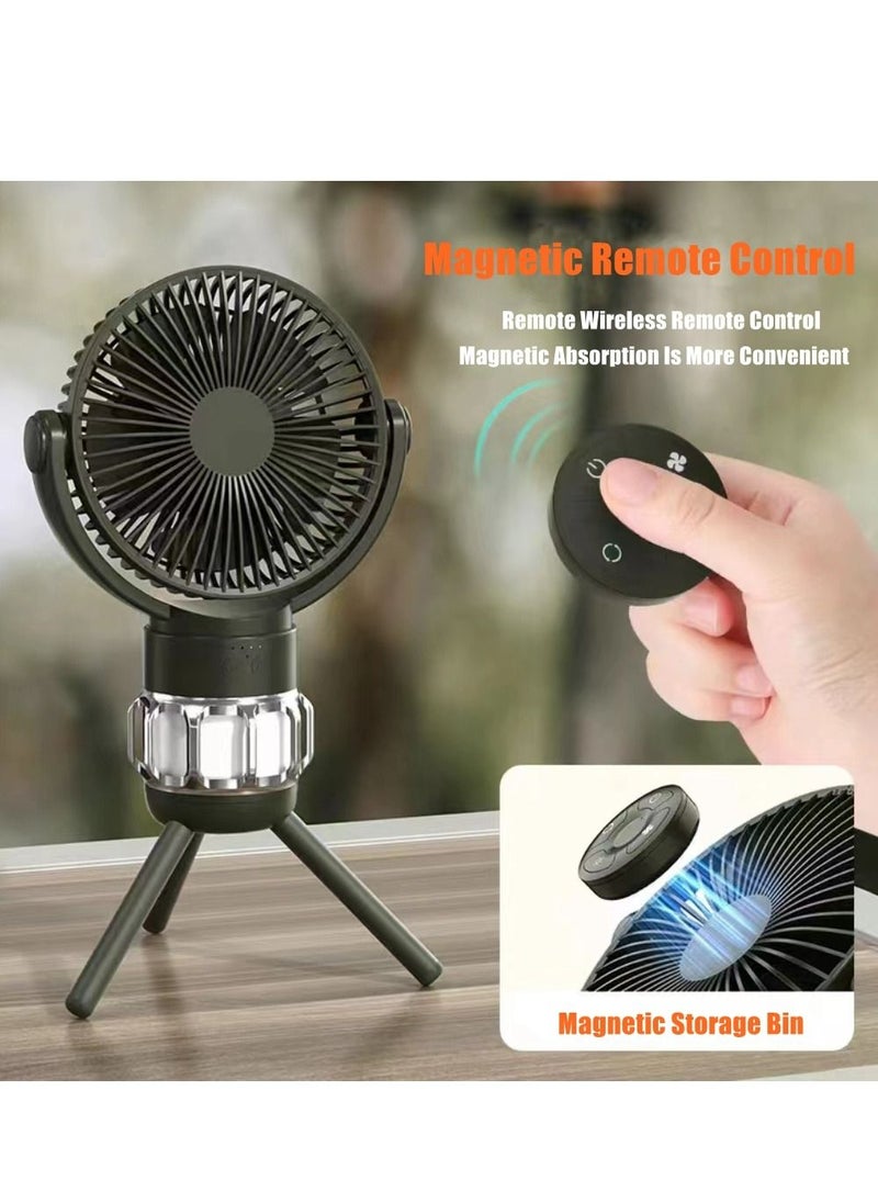 Cool Baby - COOLBABY Outdoor Fan 10000mAh Camping Fan with LED Light USB Portable Fan with Remote Control Power Bank Rechargeable Battery 3 Speed Wind Power for Tent Camping Fishing Golf Cart - Image 1