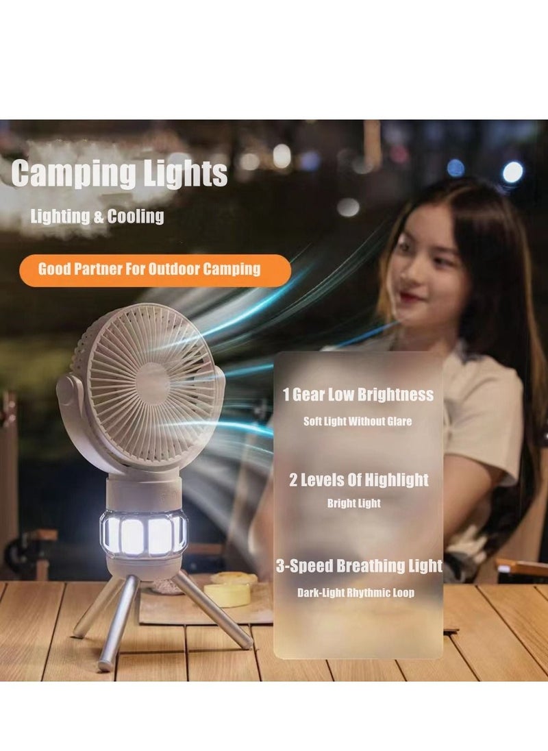 Cool Baby - COOLBABY Outdoor Fan 10000mAh Camping Fan with LED Light USB Portable Fan with Remote Control Power Bank Rechargeable Battery 3 Speed Wind Power for Tent Camping Fishing Golf Cart - Image 1