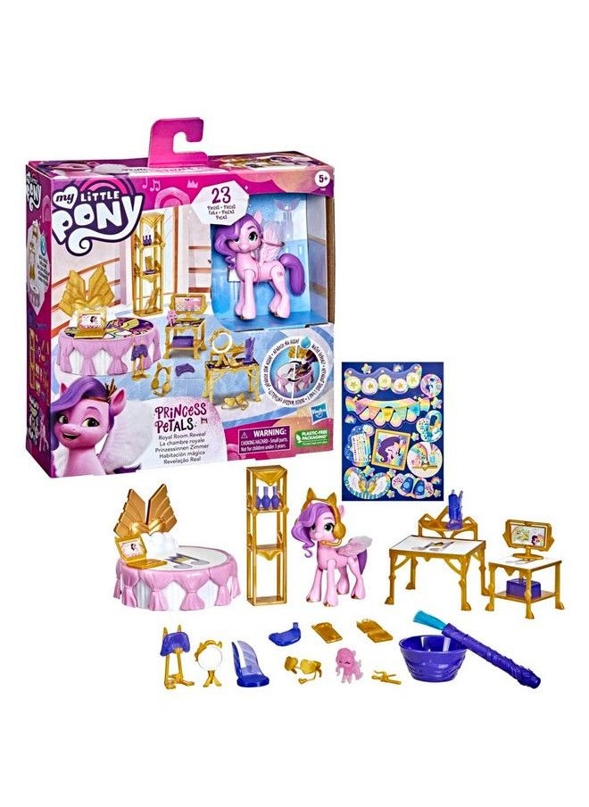 my little Pony - :لعبة إكسسوارات الكشف عن المياه من الجيل الجديد على شكل بتلات الأميرة بيب الوردية مقاس 3 بوصات للأطفال من سن 5 سنوات فما فوق - Image 1