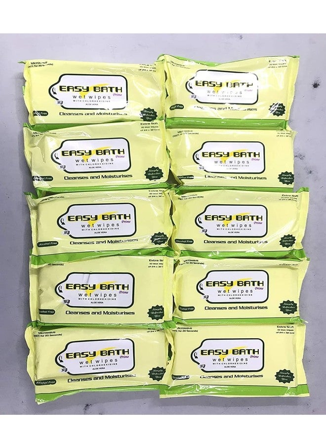 Easy Bath Wipes Wet Wipe Large - Combo of 10 - Get 10 Packets - Image 3