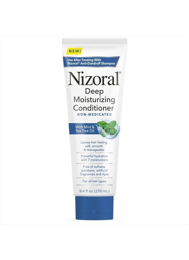 Nizoral Deep Moisturizing Conditioner with Mint & Tea Tree Oil for All Hair Types - Free of Sulfates, Parabens, Artificial Fragrances and Dyes, 9.4 oz  - Image 1