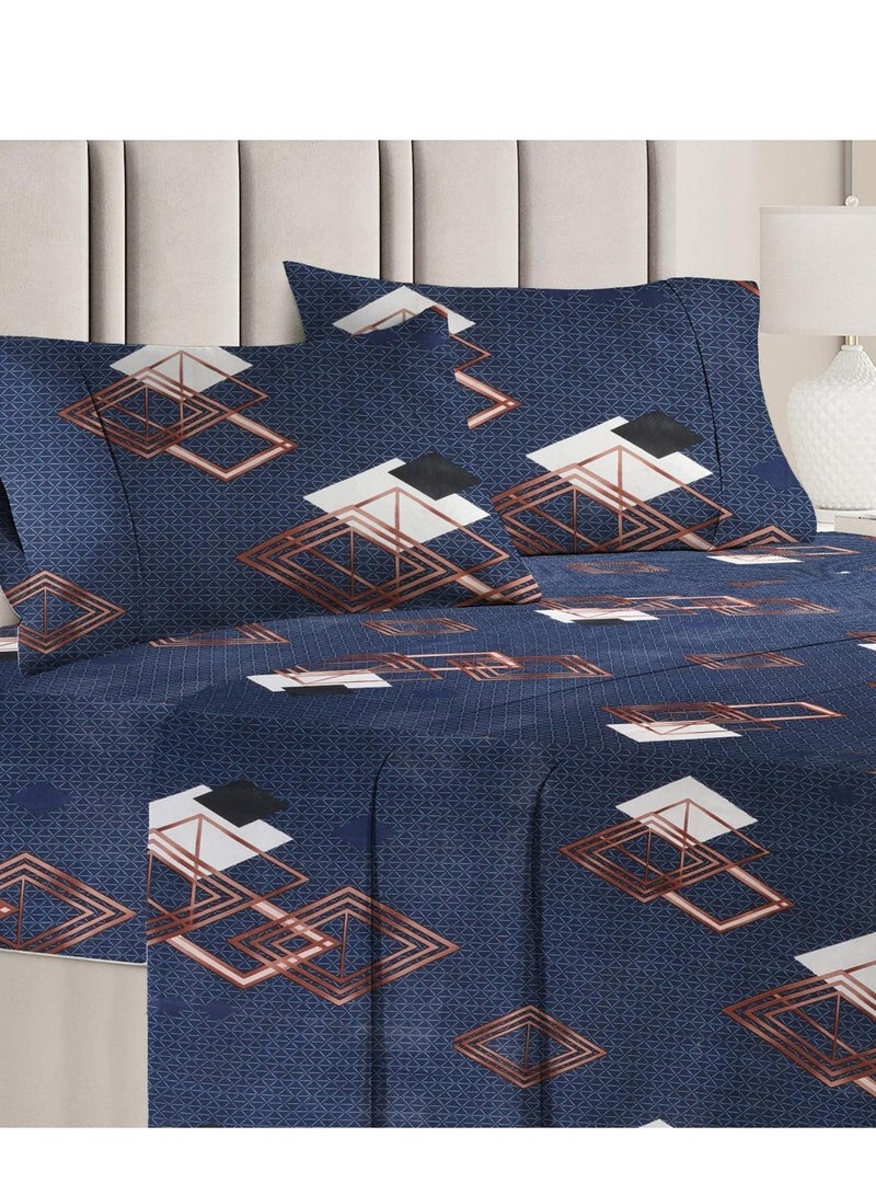 BSB BSB HOME® Glace Cotton 180 TC Big Flower Printed Single Bedsheets with 1 King Size Pillow Cover, (60X90 Inches, 4 X 6 Feet) 148*228 cms  - Image 4