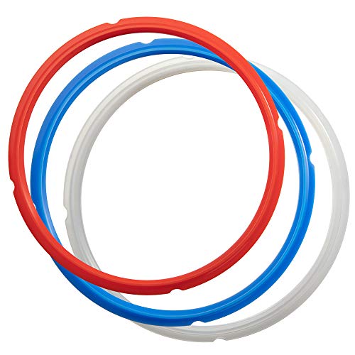SiCheer Sealing Ring Silicone Gasket Accessories Compatible with Ninja Foodi 6.5 Quart and 8 Quart Rubber Sealer Replacement for Pressure Cooker and Air Fryer, Pack of 3, Sealing Ring-Ninja Foodi - Image 1