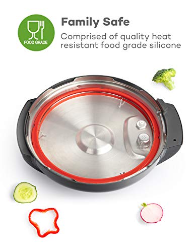 SiCheer Sealing Ring Silicone Gasket Accessories Compatible with Ninja Foodi 6.5 Quart and 8 Quart Rubber Sealer Replacement for Pressure Cooker and Air Fryer, Pack of 3, Sealing Ring-Ninja Foodi - Image 3