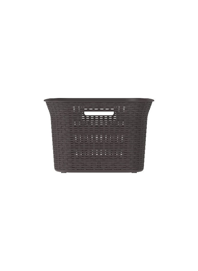 Cosmoplast 50L Cedarattan Laundry Basket (Dark Brown)  - Image 5
