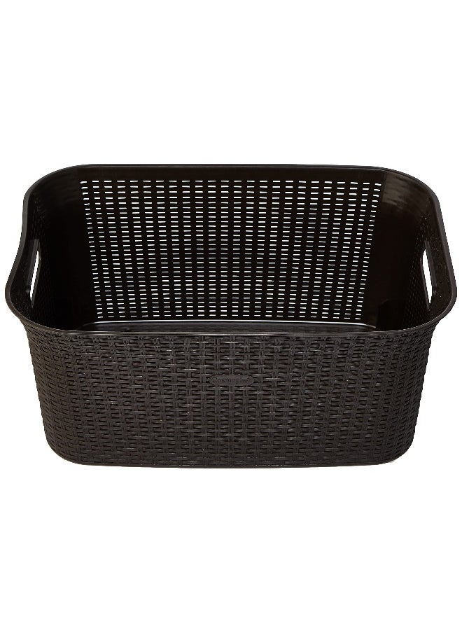 Cosmoplast 50L Cedarattan Laundry Basket (Dark Brown)  - Image 2