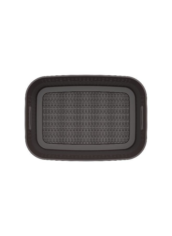 Cosmoplast 50L Cedarattan Laundry Basket (Dark Brown)  - Image 3
