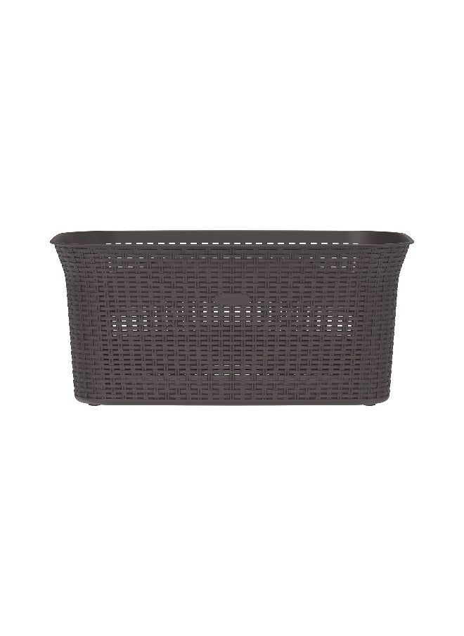 Cosmoplast 50L Cedarattan Laundry Basket (Dark Brown)  - Image 4