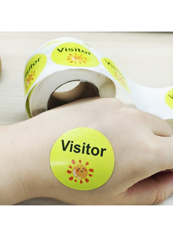 SMARSTICKER 1.5 Inch Visitor Stickers 500 Pcs Happy Face Visitor Labels Christmas Visitor Identification Labels Stickers For Vistor Pass At School,Daycare,Hospital,Clinic,Museum,Business - Image 3