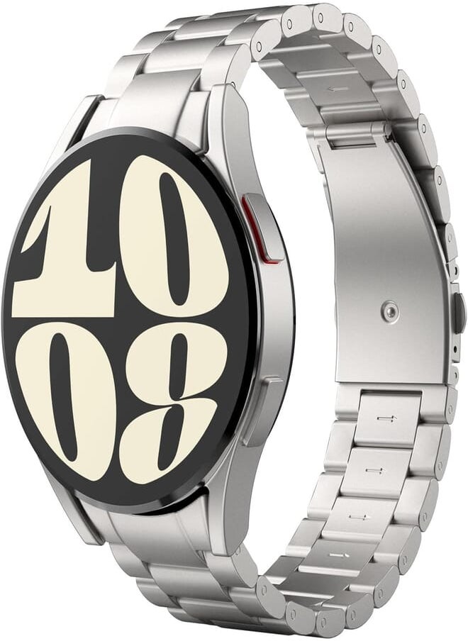 MoKo - MoKo Titanium Bracelet Compatible with Samsung Galaxy Watch 6 5 4 40 mm 44 mm/Watch 6 Classic 43 mm 47 mm/Watch 5 Pro 45 mm/Watch 4 Classic 42 mm 46 mm, Metal Replacement Strap Watch Strap with - Image 1
